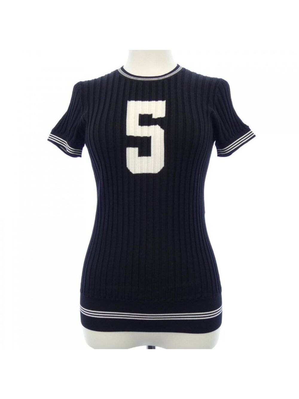 Chanel Knit Top Black 36